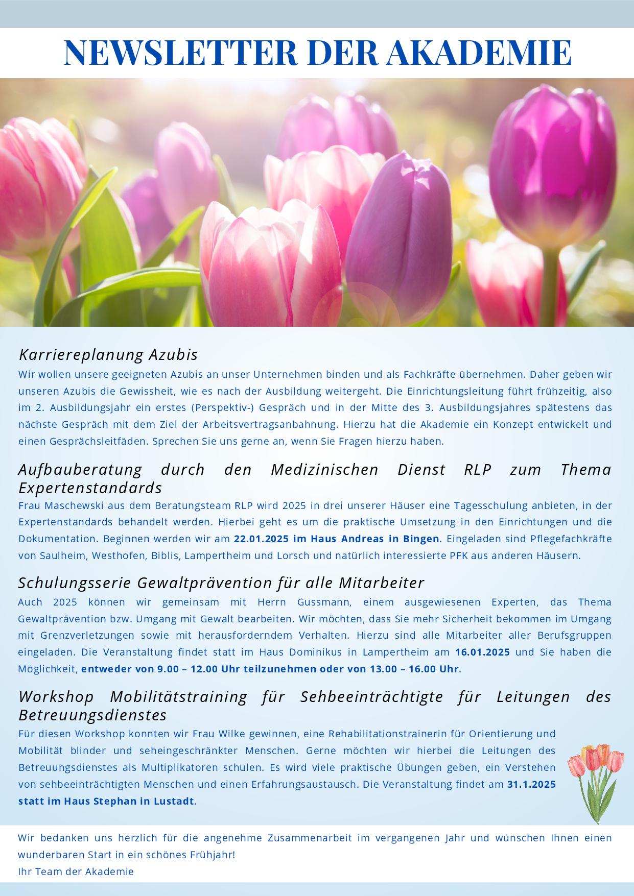 Newsletter der Akademie